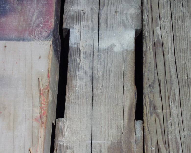 Weathered DF Timbers / Note the notches