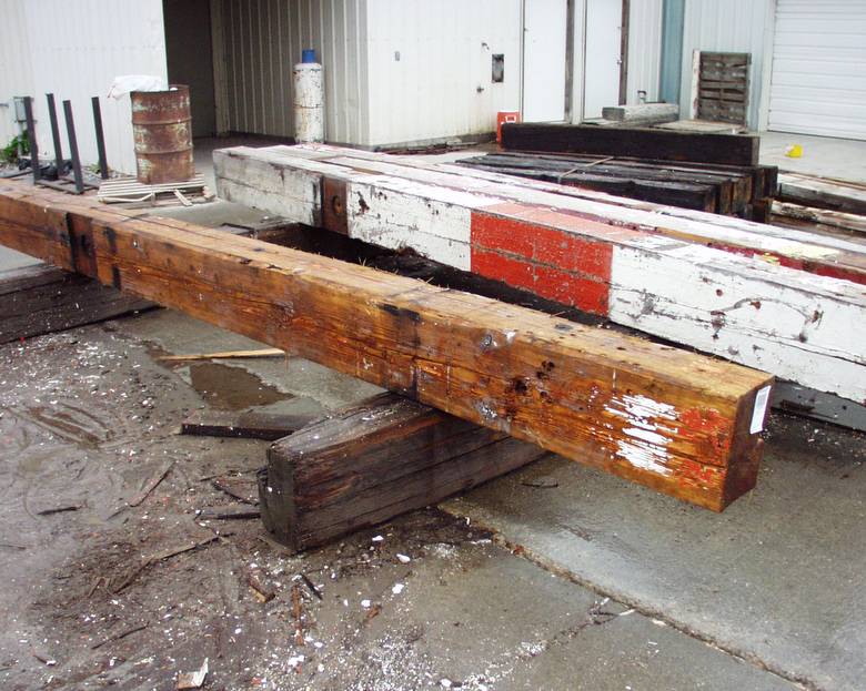 Weathered DF Timbers--Pressure Washed / Note the notches