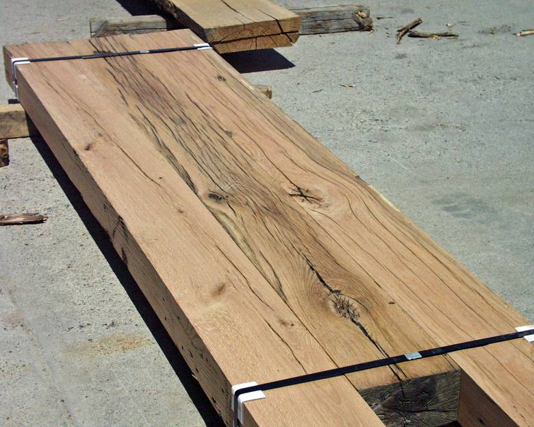 Hand planed oak timbers / Oak timbers without pockets hand-planed