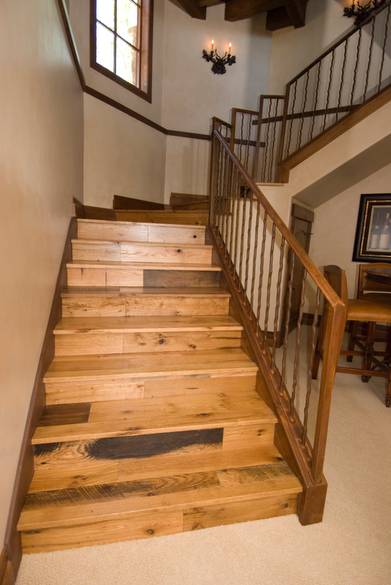 Skip-Planed Oak Staircase