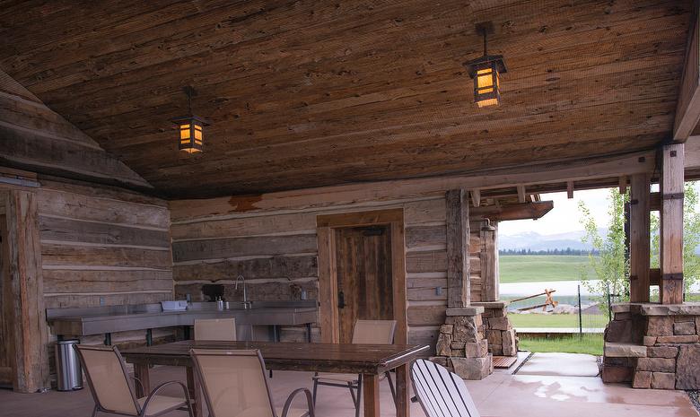 Gazebo Interior:  Features H-H Skins and Mushroomwood Ceiling