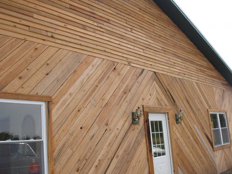 Close-up of TWII Siding on Office