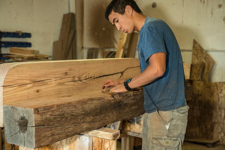 Mantel--Hand Sanding