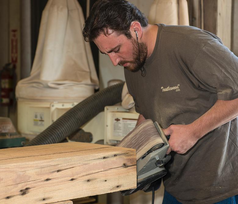 Mantel--Belt Sanding