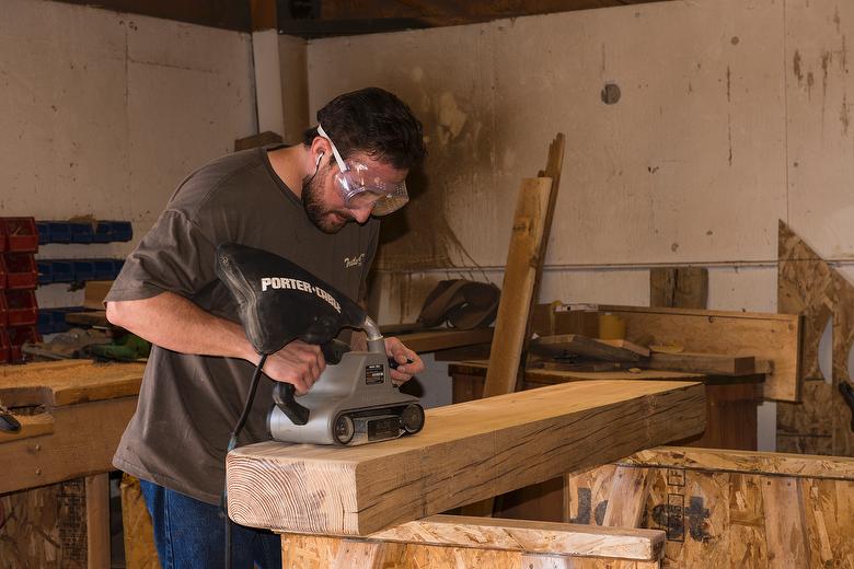 Mantel--Belt Sanding