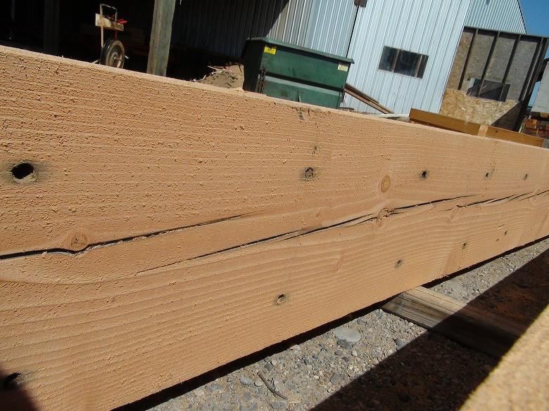 Douglas Fir Timbers --Close-up (bolt holes)