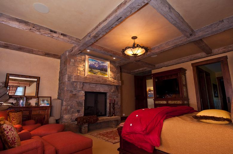 Hand-Hewn Timbers & Fireplace Mantel - Driggs, Idaho