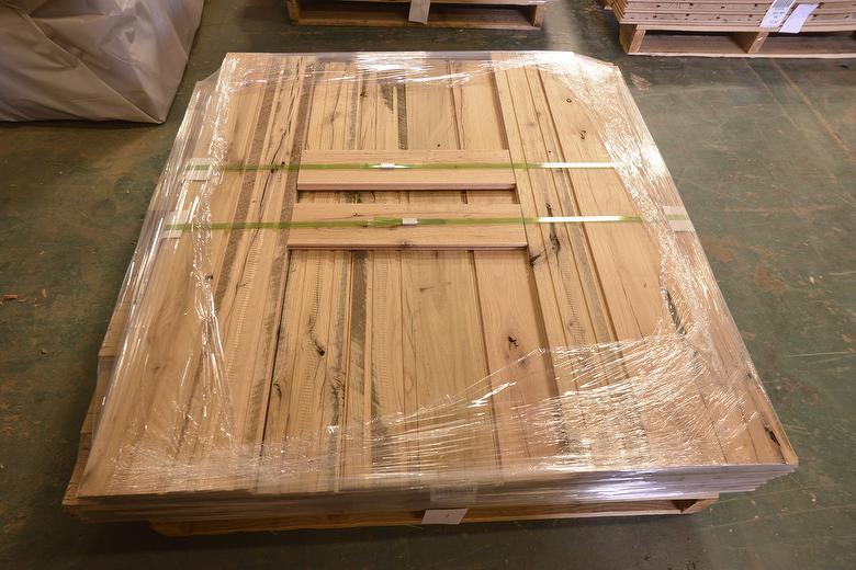 4.5" width; 2-4' lengths - Antique Oak Skip-Planed T&G Flooring