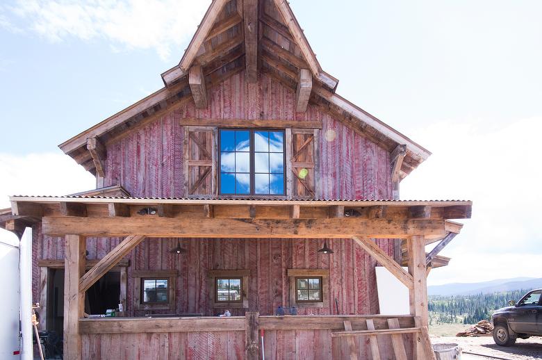 NatureAged Painted Red and White Barnwood - Colorado