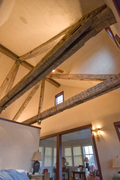 Hand-Hewn Timbers and Trusses / Note the characteristics of HH timbers (pockets, etc.)