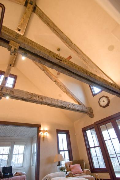 Hand-Hewn Timbers and Trusses / Note the characteristics of HH timbers (pockets, etc.)