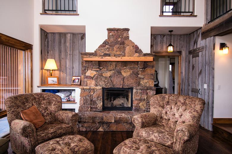 TWII Weathered Timbers and Lumber and TWII Resawn Finished Mantel - Colorado