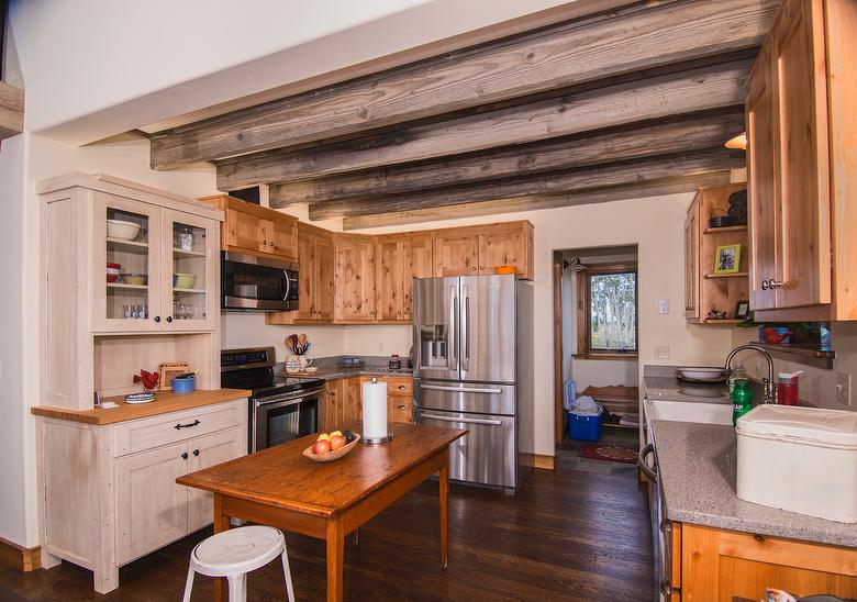 TWII Weathered Timbers and Lumber and TWII Resawn Finished Mantel - Colorado