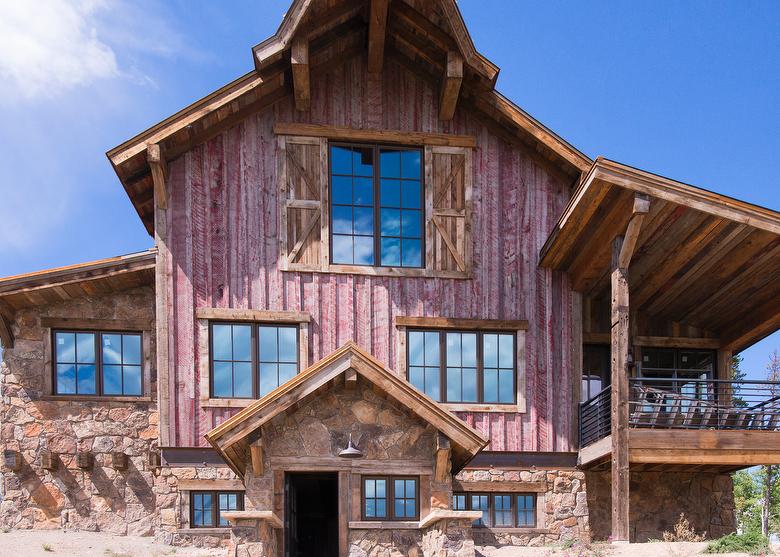 NatureAged Painted Red and White Barnwood - Colorado