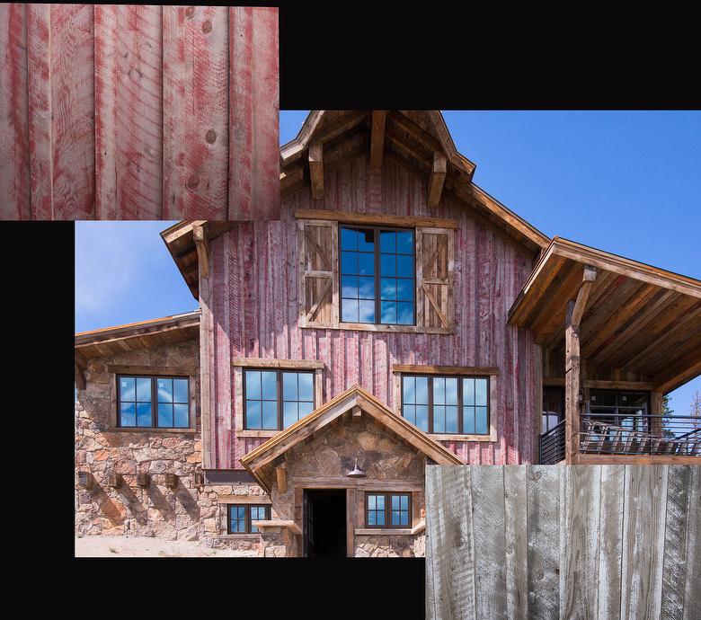 NatureAged Painted Red and White Barnwood - Colorado