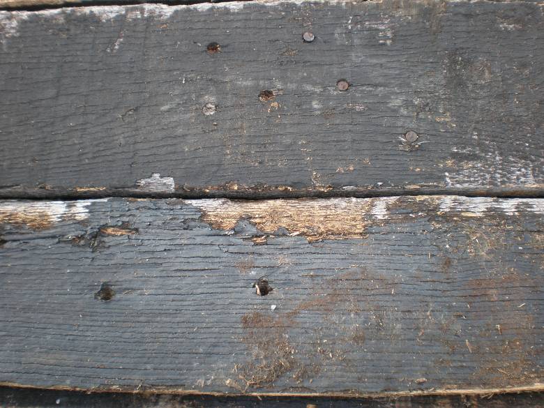 Weathered Oak 1x6 painted black 