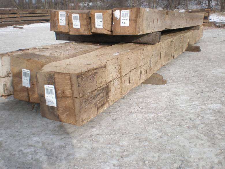 Premium Oak HH 12x12 and Sawn 8x9 Timbers / Note few pockets, no rot--premium characteristics