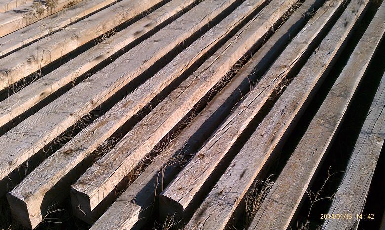 Weathered Pine Timbers from Potato Cellar