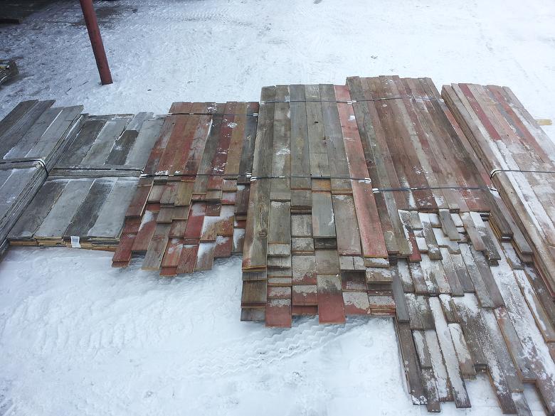 Faded Red Painted Barnwood