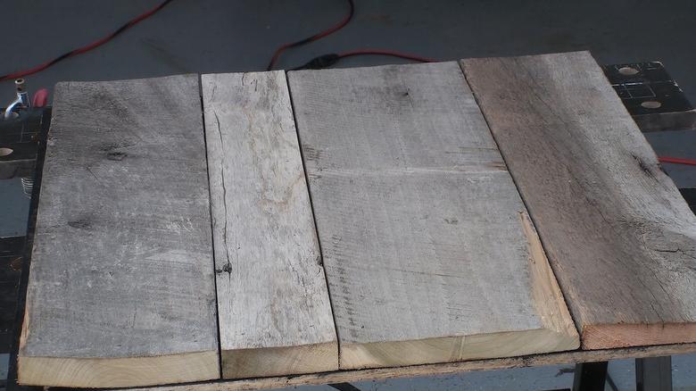 Gray Rough Barnwood before brush sanding