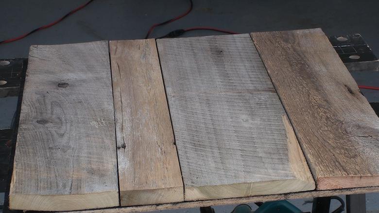 Gray Rough Barnwood after brush sanding