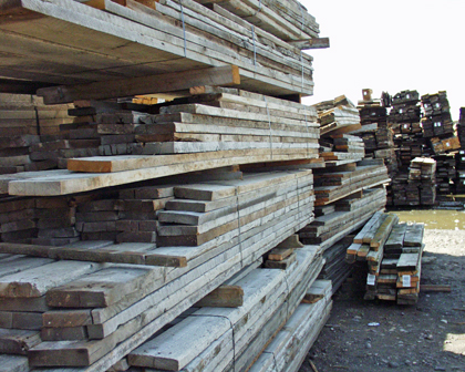 2x8 Gray barnwood - front and side view