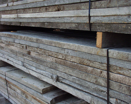 2x8 Gray barnwood - side view