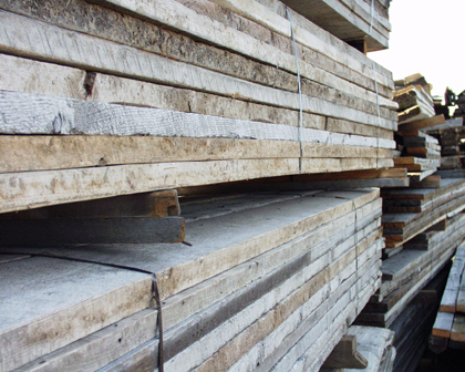 2x8 Gray barnwood - side view