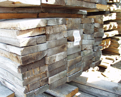 2x8 Gray barnwood - end view