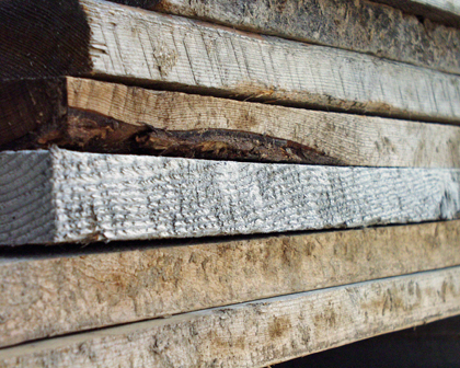 2x8 Gray barnwood - edges
