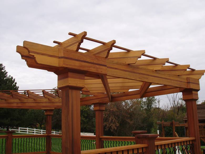 Cypress Structure / The joists of this structure are old-growth cypress with redwood laminated in the middle