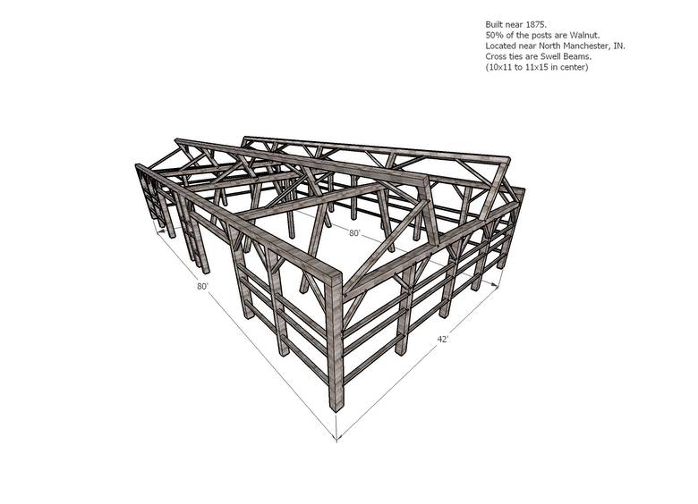 Babb Barn sketchup image / isometric view