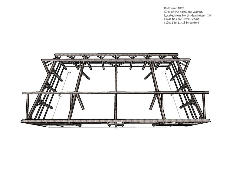 Babb Barn google sketchup image / top view