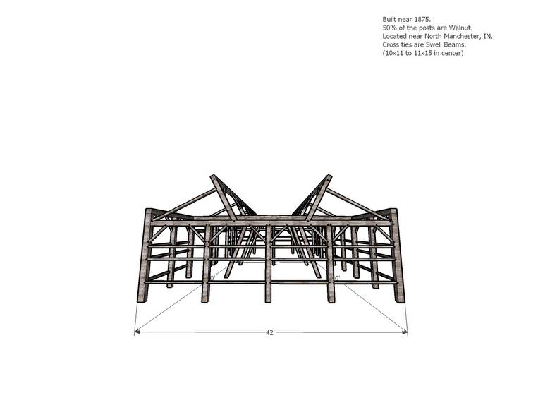 Babb Barn sketchup file / bent / end view