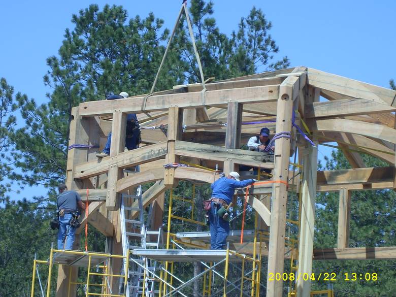 Trestlewood II Timbers / Crews adding another bent