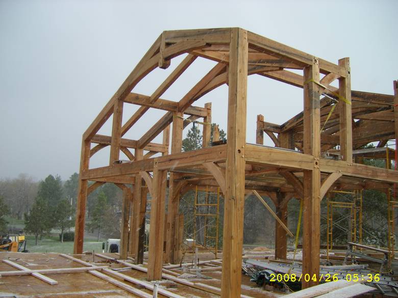 Trestlewood II Timbers / Another part of the frame - here comes the rain.