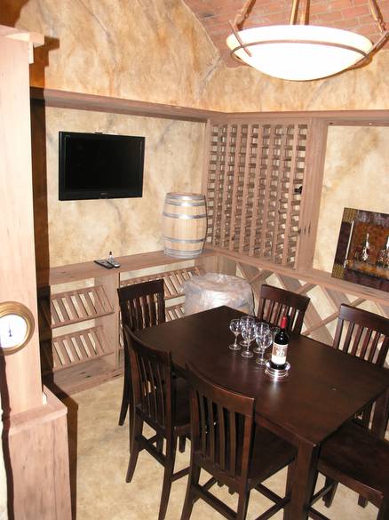 Redwood Wine Cellar / Wine Cellar with Redwood racks and shelving