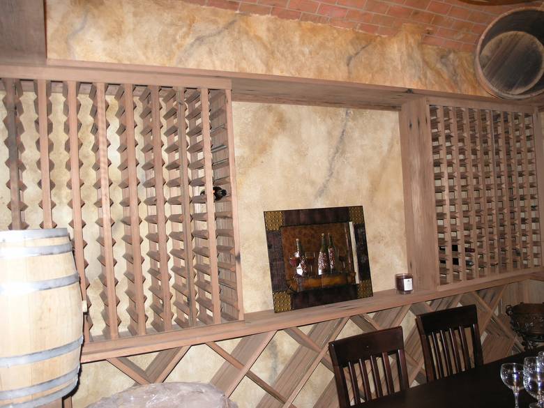 Redwood Wine Cellar / Redwood wine racks and shelving