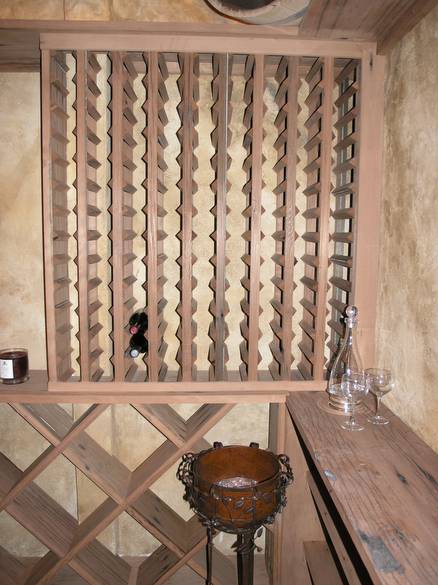 Redwood Wine Cellar / Redwood wine racks and shelving