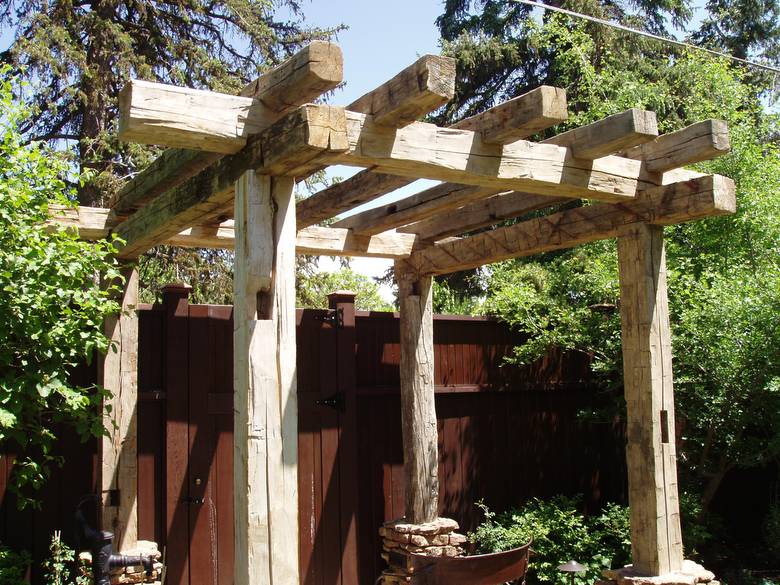 Hand Hewn Timber Gazebo / Gate Entrance 