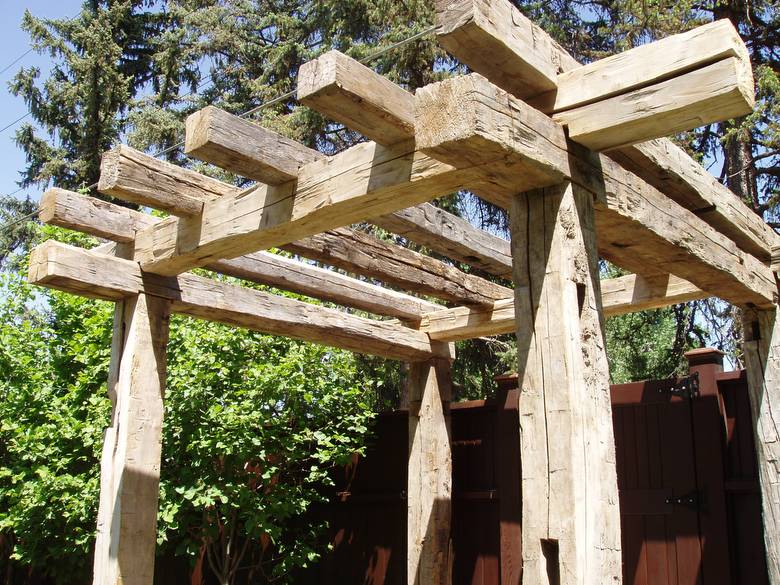 Hand Hewn Timber Gazebo / Gate Entrance 