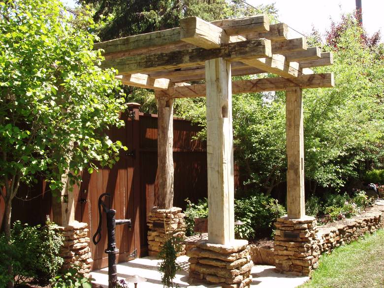 Hand Hewn Timber Gazebo / Gate Entrance 