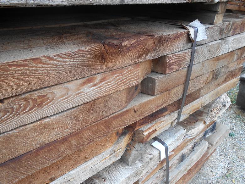 potato cellar timbers, note notches on some edges