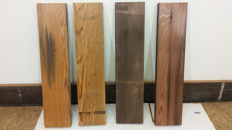 Picklewood Cypress and Redwood (backside- thickness planed)
