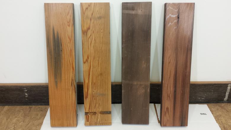 Picklewood Cypress and Redwood (backside- thickness planed)