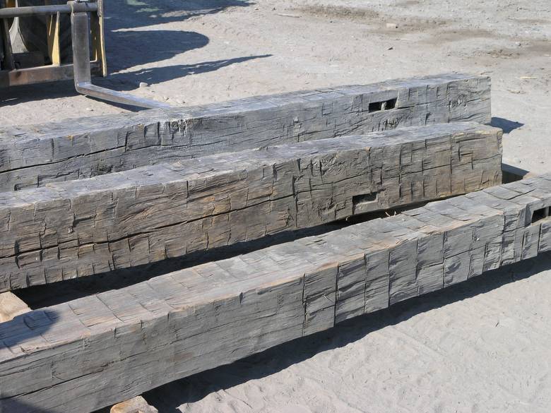 Hand Hewn Timbers / 9x9 x 11; 10x12 x 8; 10x12 x 11 timbers shown