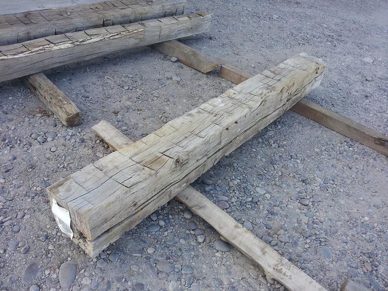 Hand-Hewn Unfinished Mantel