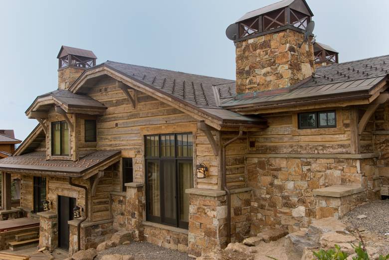 Rear View / Hand-Hewn Siding and Facia