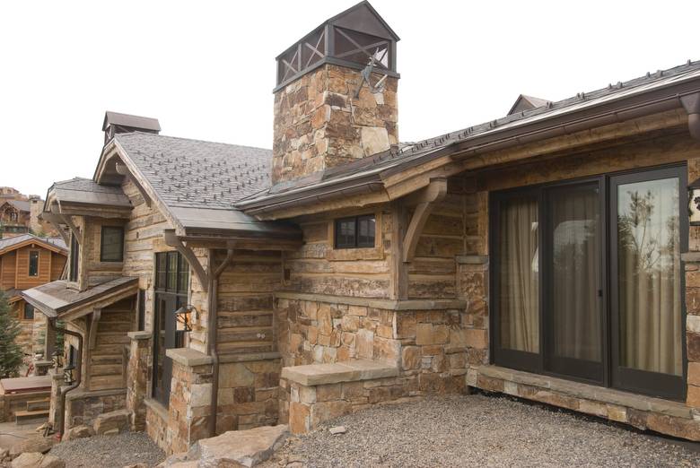 Rear View  / Hand-Hewn Siding and Facia