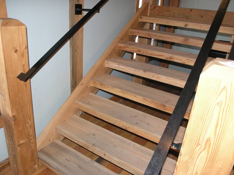 TWII Staircase / planed timbers